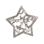 Angels in Star Brooch with Crescent moons Angels in Star Brooch with Crescent moons